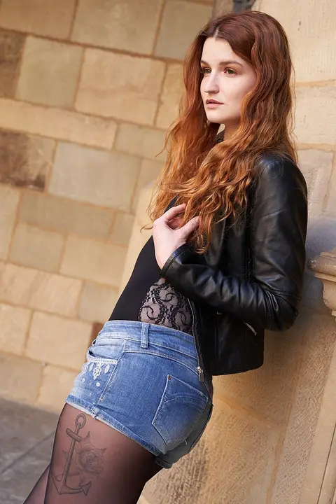 Veste en cuir femme noire M