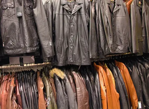 Veste en cuir femme noire M